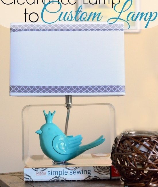 Making a custom lamp from clearance finds.