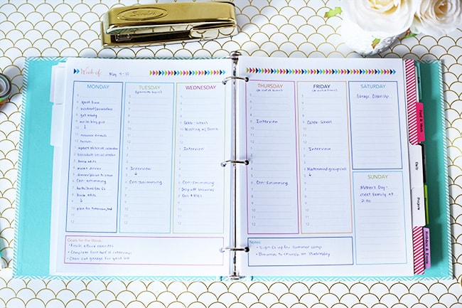 Organizing My Week | Just a Girl and Her Blog for A Prudent Life